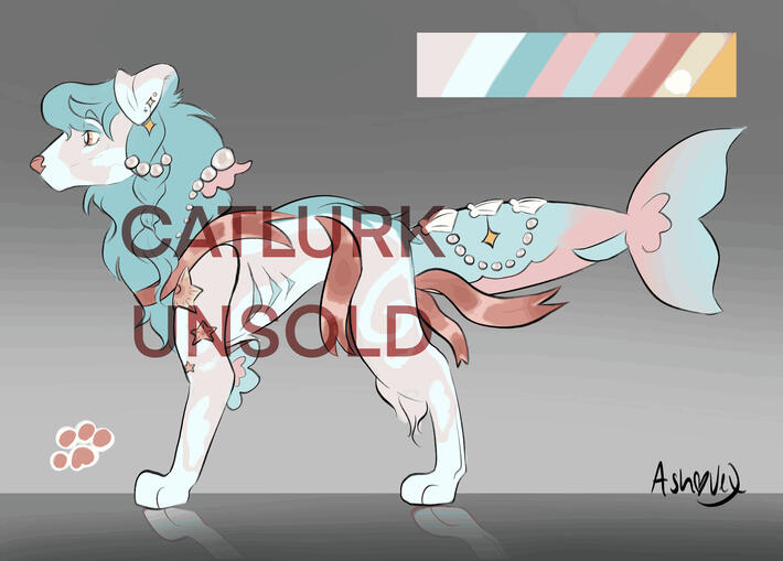 Primarina-inspired Canine adopt (SOLD)